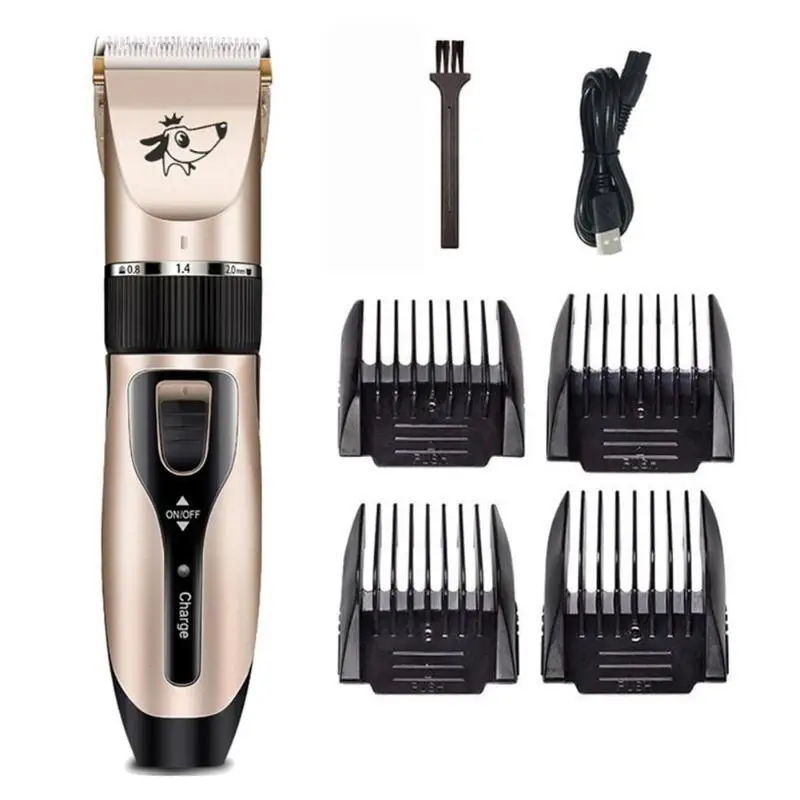 Pet Electric Clipper Rechargeable Low-noise USB Pet Dog Hair Trimmer Shaving Electric Cat Dog Hair Trimmer Grooming Cutter