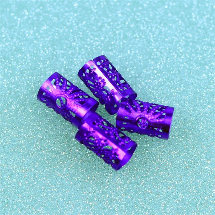 50pcs 15mm 8 colors Mixed Beads Adjustable Hair Braids Dreadlock Beads Adjustable Hair Braid Rings Cuff Clips Tubes Jewelry