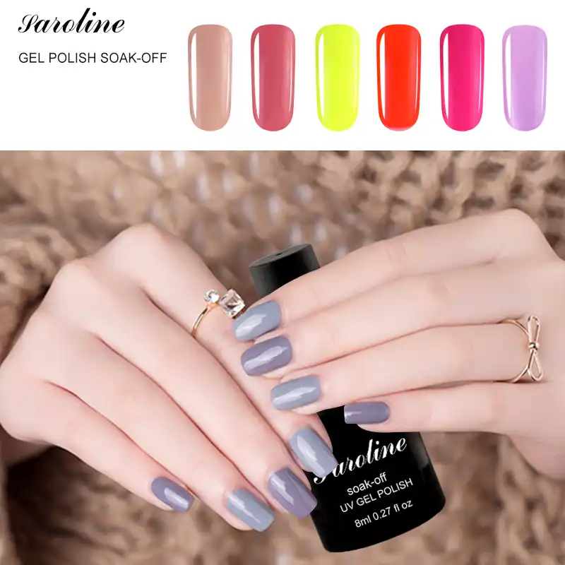 Saroline 8 мл УФ светодиодный маникюрный гель для ногтей лак Lucky Color отмачиваемый 29