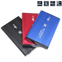 2.5 Inch HDD Externo Enclosure Case Metal External Storage Box For Sata To USB 2.0 Hard Drive Disk With USB Cable