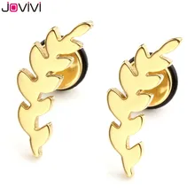 

Pair 16G Leaf Steel Barbell Ear Helix Cartilage Studs 1/4" Bars Earring Piercing