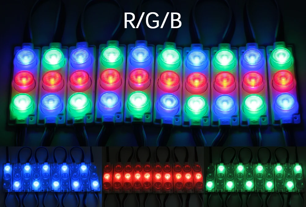 10 шт. светодиодный модуль белый/RGB рекламы магазин свет спереди окна освещения 3030 IP65 Водонепроницаемый инъекций объектив супер яркий