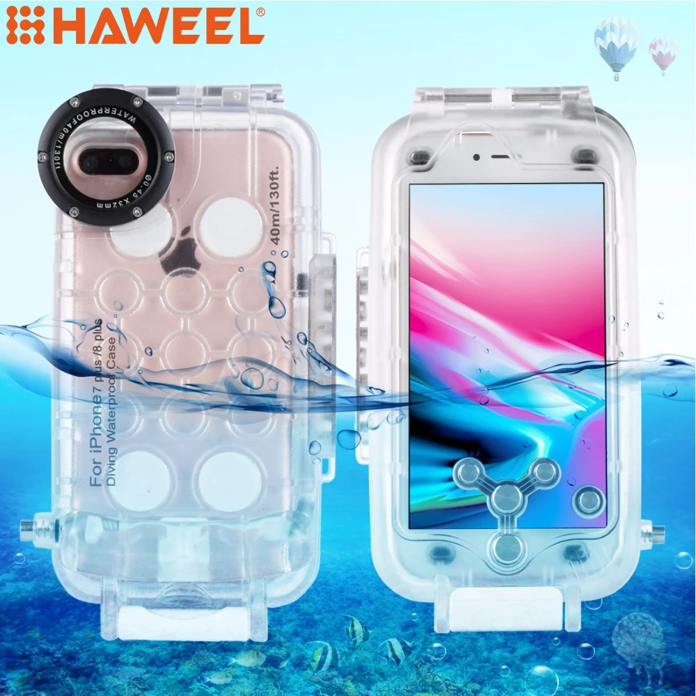 HAWEEL Diving Housing For iPhone 7/8&7/8plus 40M/130FT Waterproof Photo