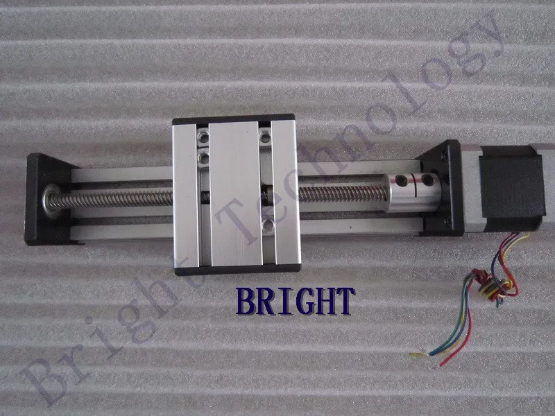 

ST T8*2 100mm Linear Guide Moving Table T-screw slide Slip-way Slide rails+ 1pc Nema 23 Stepper Motor