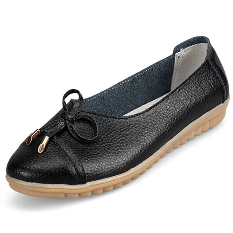 SNURULAN Для женщин обувь на плоской подошве Туфли-оксфорды Для женщин Повседневное Лоферы Дамская обувь Для женщин Летняя кожаная обувь FlatsE200 - Цвет: Черный