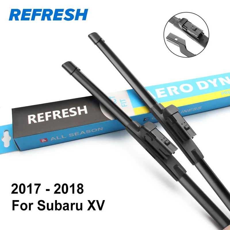 REFRESH Гибридный Щетки стеклоочистителя для Subaru XV Fit Hook Arms / кнопочные кронштейны 2011 2012 2013 - Цвет: 2017 - 2018