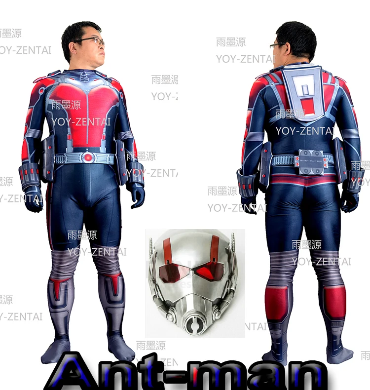 

Movie Coser-5 High Quality Custom Made Super Hero Ant-Man Adult Cosplay Costume Suit Cosplay Costume Set