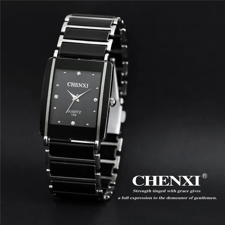 CHENXI кварцевые часы для женщин и мужчин, керамические часы для влюбленных, известный роскошный бренд, кварцевые часы, модные водонепроницаемые наручные часы