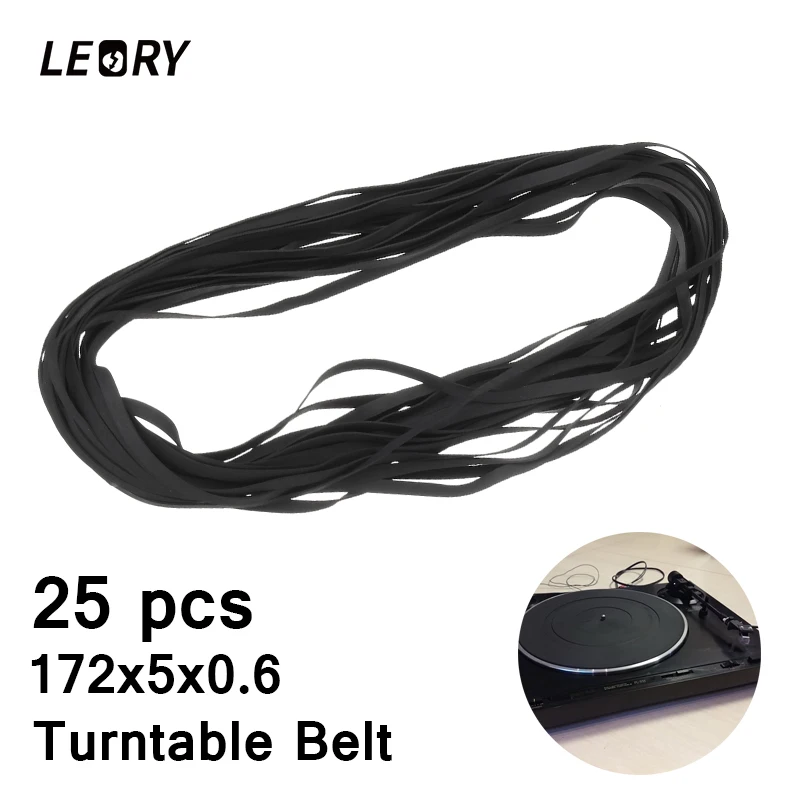 

LEORY 25PCS 172x5x0.6 Wholesale Rubber Turntable Belt LP Phonograph Record Player Belt Fit For PIONEER PL200Z PLZ91 PLZ92 PLZ93+