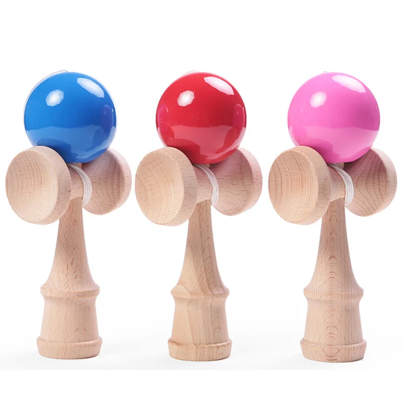 Деревянная игрушка Kendama для детей и взрослых, 18 см, искусственная краска, трещины, профессиональный Kendama, умелый мяч для жонглирования, традиционная игра, игрушка для спорта на открытом воздухе