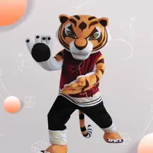 Тигрица Тигр Кунг-фу Панда маскарадный костюм животное большие коричневые вечерние Хэллоуин