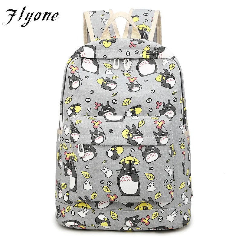 

Flyone Women Totoro Backpack girls backpacks 3D printing travel softback women mochila School space backpack notebook FY090