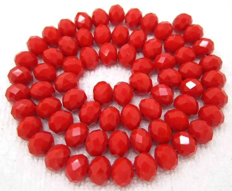 

Wholesale 70pcs, 6x8mm Faceted Red Glass Rondelle Loose Beads,we provide mixed wholesale for all items ,please contact us !