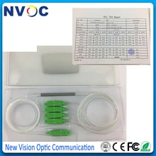 1x4 мини 0,9 мм стальная трубка без блока PLC, 1 м, SC/APC PLC сплиттер, мини PLC оптический сплиттер 1*4 стальная трубка с SC/APC