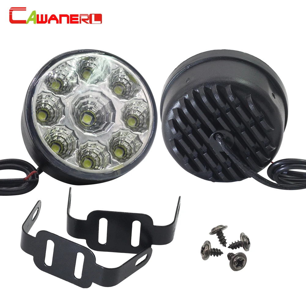 

Cawanerl 2 x LED Car Fog Light Driving Daytime Running Lamp DRL White 12V For Renault Lada VW Dodge Nissan Toyota Mitsubishi Kia