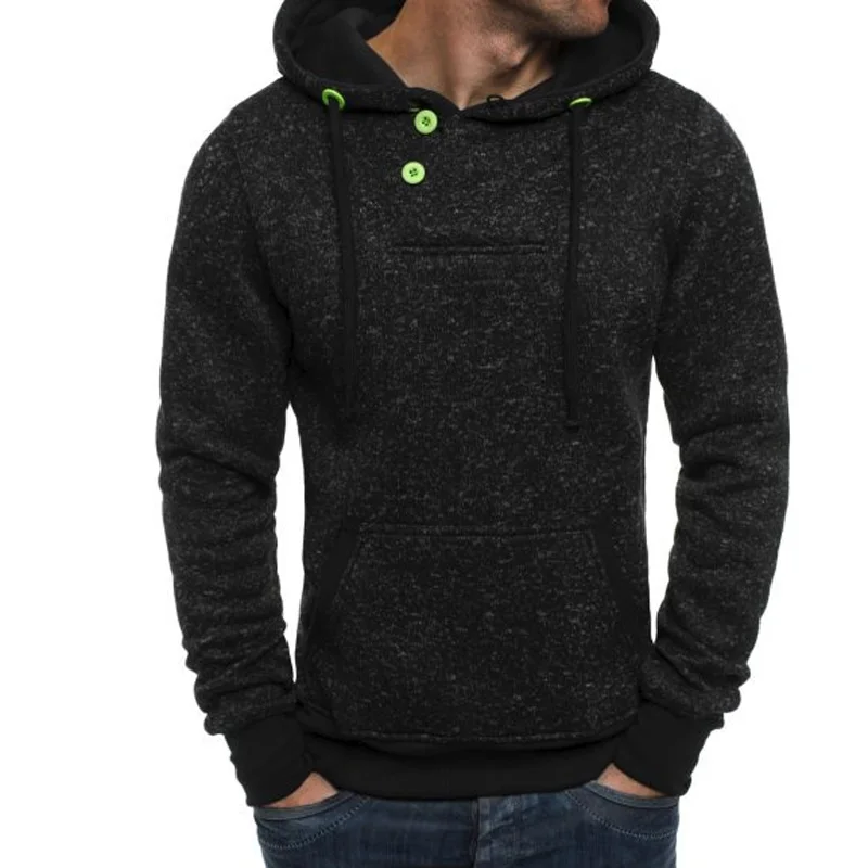 

2019 New Hoodie Men Solid color flannel Hip Hop Sweatshirt Fashion Mens Hoodies Brand Autumn Cotton Pullover Male Hoody