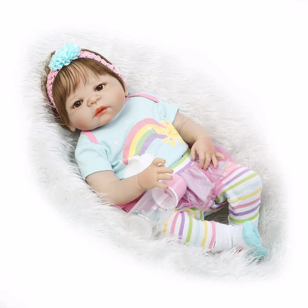 NPK реалистичные силиконовые Reborn Baby Menina Alive 23 ''Новорожденные куклы полностью виниловые игрушки для тела reborn bebe настоящие детские игрушки