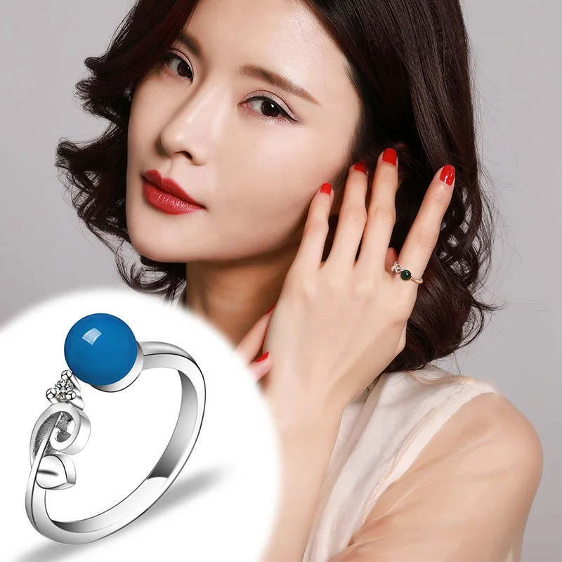 

2019 Women Limited Anel Masculino Anillos Ring Jing Inlaid Light Female Japanese Luxury Net Plant S925 Gift Flower Leaves