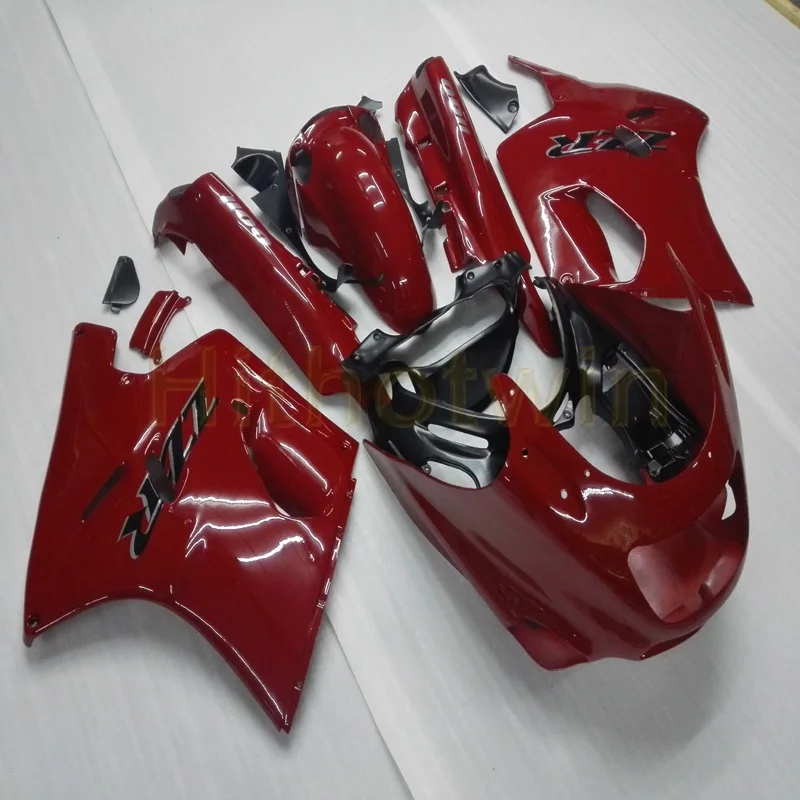 A Пользовательские+ винты красный мотоцикл обтекатель для Kawasaki ZX11 ZZ-R1100 1990-2001 90 91 92 93 94 95 96 97 98 99 00 01 - Цвет: A