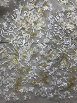 

nice looking french embroidered lace YG-12006 with top quality nice flower french net lace fabric