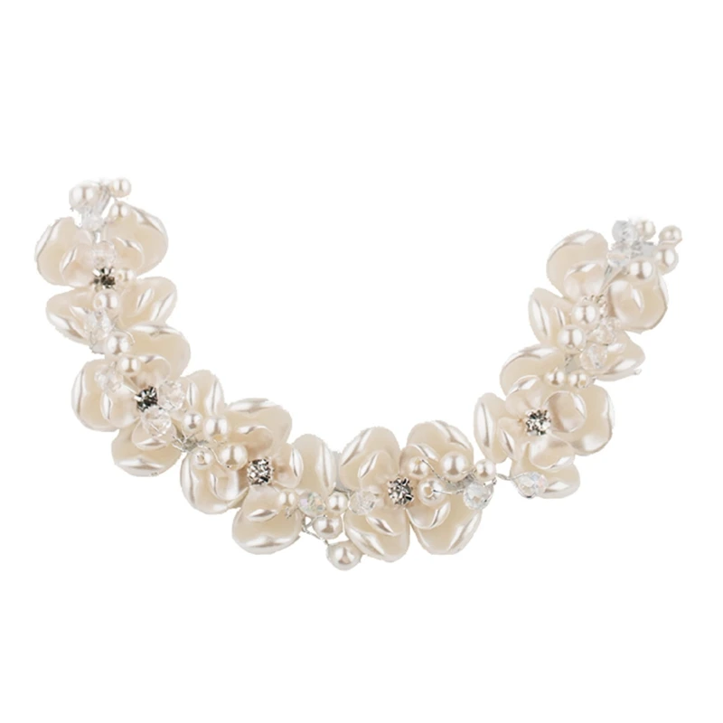 

Bride Hair Band Headband Wedding Flower Floral Luxury Bridal Pearl Women Jewelry