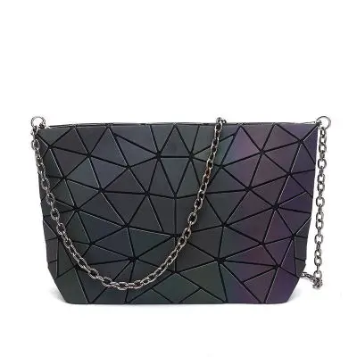 PU геометрические сумки Алмазная сумка женская сумка через плечо Лазерная простая Складная Женская сумочка светящиеся сумки для женщин - Цвет: 4