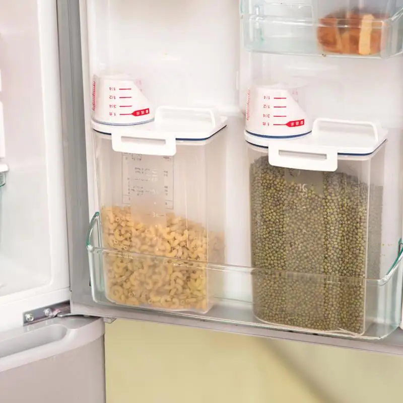 Портативный пластиковый герметичный контейнер для кухни сухой прозрачный для еды контейнер для хранения влагостойкий свежий ящик