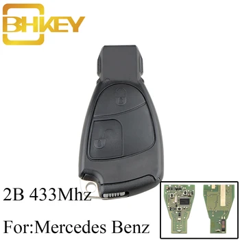 

BHKEY 2 Buttons Smart Remote Car key Fob 433Mhz For Mercedes Benz B C E ML S CLK CL Remote Control With Bland New Product