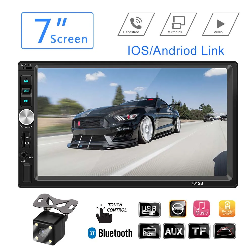 

Radio Car General Models 7'' Autoradio Touch Screen Car Radio 2 Din Player Bluetooth Car Audio Stereo Support Rear View Camera