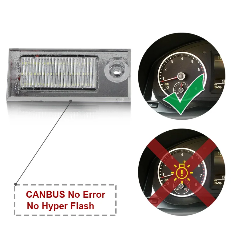 Для Audi A6 C5 4B Sedan 1997~ 2004 светодиодный автомобильный CanBus без номера ошибки номерного знака лампы белого цвета нет Hyper Flash 6000K@ 12V