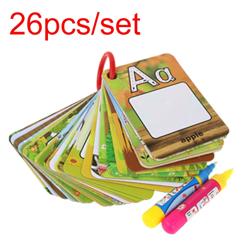 

Baby Book board Toy Children 26 Letters 3D Early Education Cognitive Puzzle Card Water Painting Graffiti Drawing Board Colouring