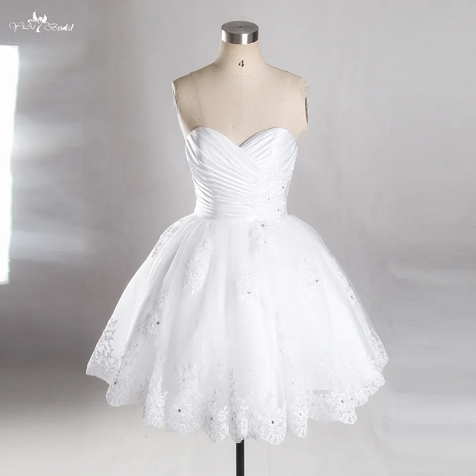sweetheart neckline short wedding dress