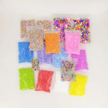 17 Pack DIY Snow Mud Particles Accessories Slime Balls Small Tiny Foam Beads For Floam Filler For DIY Supplies 7-9mm