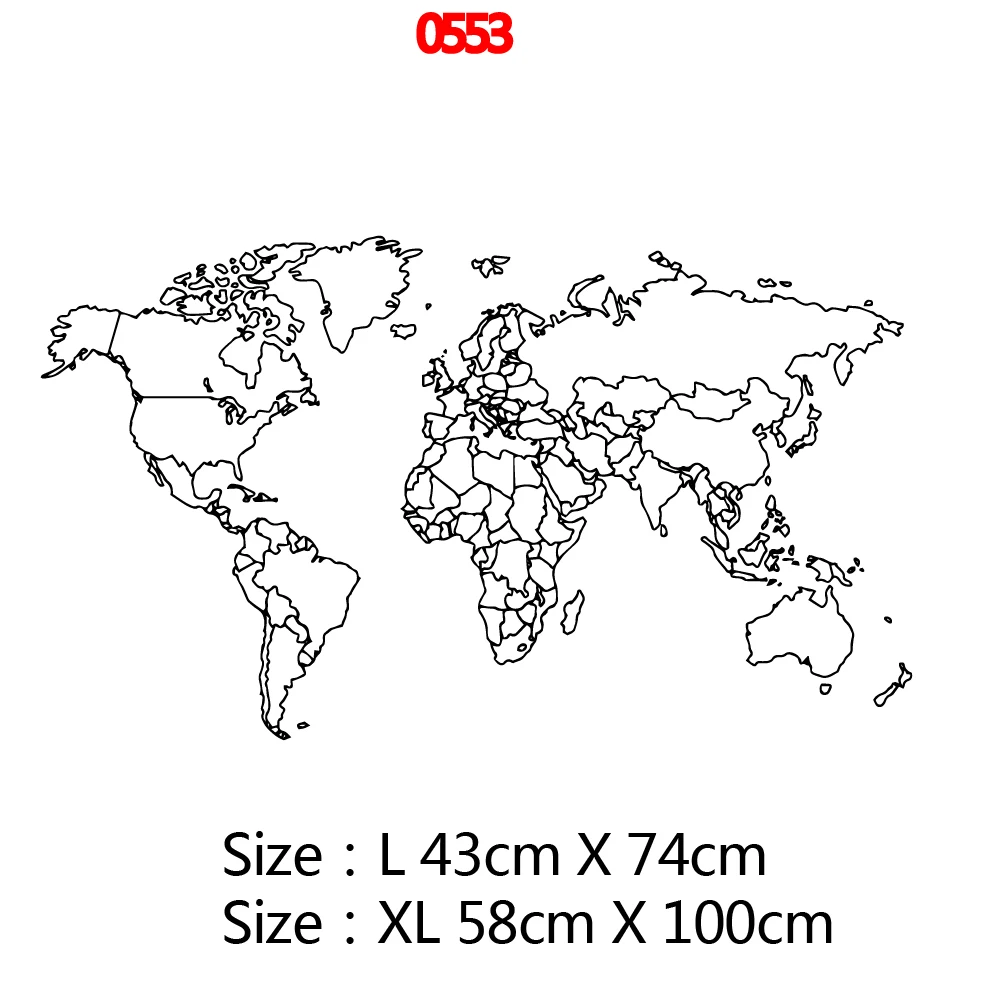 Художественная карта мира виниловая настенная наклейка для украшения комнаты Аксессуары для спальни декор для офиса семейная декоративная карта обои фрески - Цвет: Style4