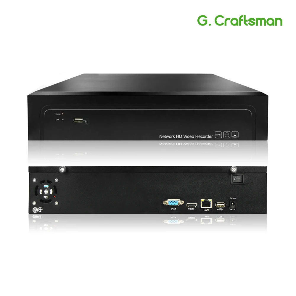 16CH 4K 32CH 5MP H.265 NVR сетевой видеорегистратор 2 HDD 24/7 запись Onvif 2,6 P2P для ip-камеры системы безопасности G. Ccraftsman