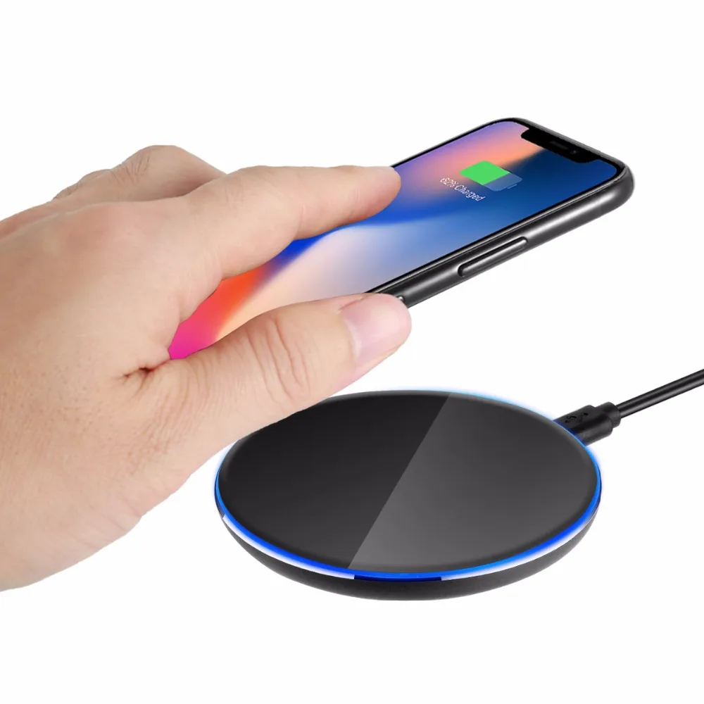 SOONHUA Aluminum Alloy Shell Intelligent Wireless Charger Fast Charging Pad With Soft LED Indicator Universal For iPhone Samsung SOONHUA Aluminum Alloy Shell Intelligent Wireless Charger Fast Charging Pad With Soft LED Indicator Universal For iPhone Samsung