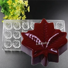 21 полостей форма кленового листа полиэтилен пе Пластиковая форма для шоколада для patisserie-Свадебные украшения и аксессуары для кухни