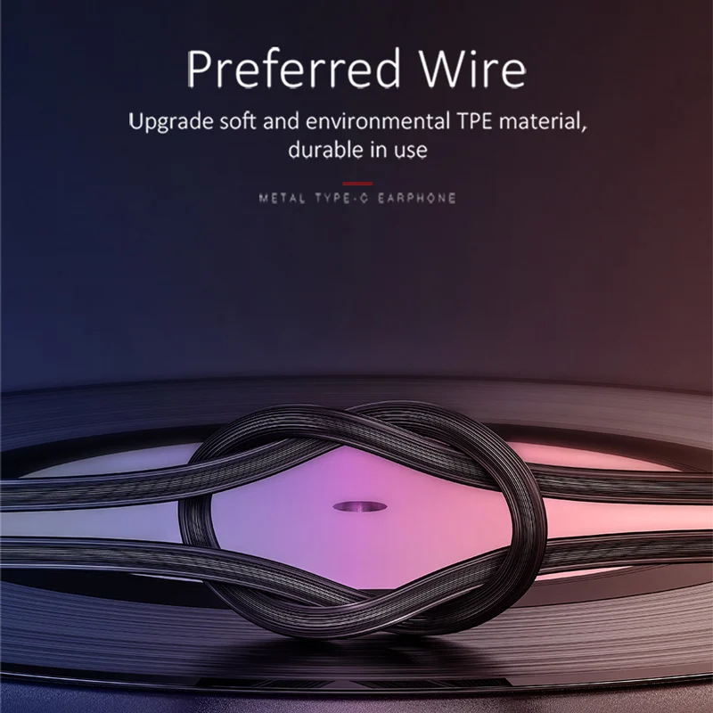 USAMS type c наушники вкладыши металлические HiFi стереогарнитура проводные для samsung S8 S9