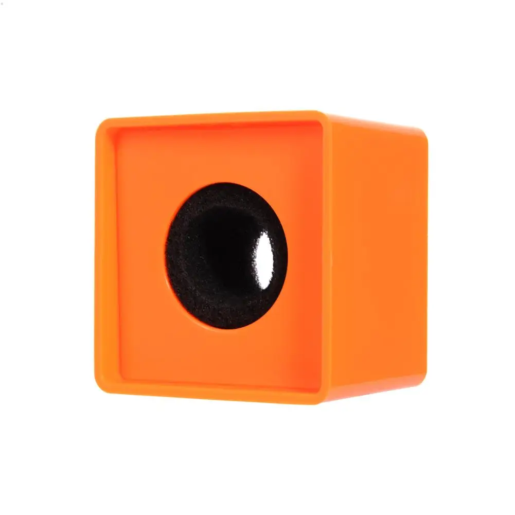 Высокое качество 40 мм отверстие ТВ команда интервью микрофон квадратный куб образный логотип флаг станция ABS материал - Цвет: Orange