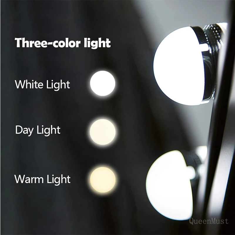  Beauty Makeup Mirror with Lights 12 LED Bulbs Vanity Touch Control Adjustable Brightness Beauty Sal - 33040270663
