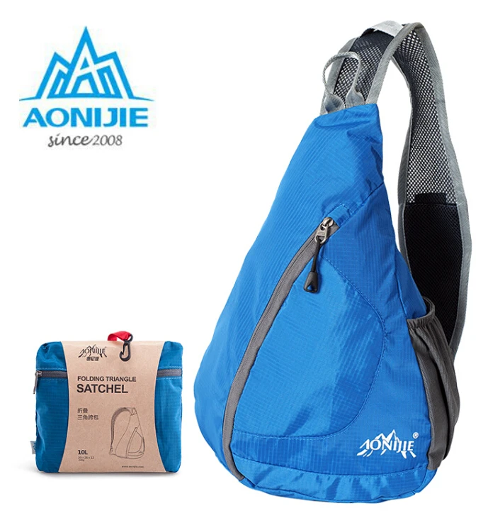 AONIJIE Foldable Women Men Cycling Triangle Messenger font b Bag b font Shoulder Sling Cross Body