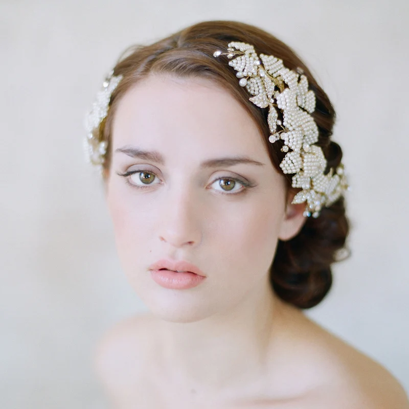 Handmade White Floral Comb Bride For Wedding Dress Hair Accessory ...