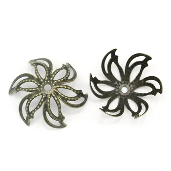 

8SEASONS Bead Caps Flower Antique Bronze(Fits 20mm Beads) Hollow 16x17mm,Hole:approx 1.1mm, 300PCs (B27532)