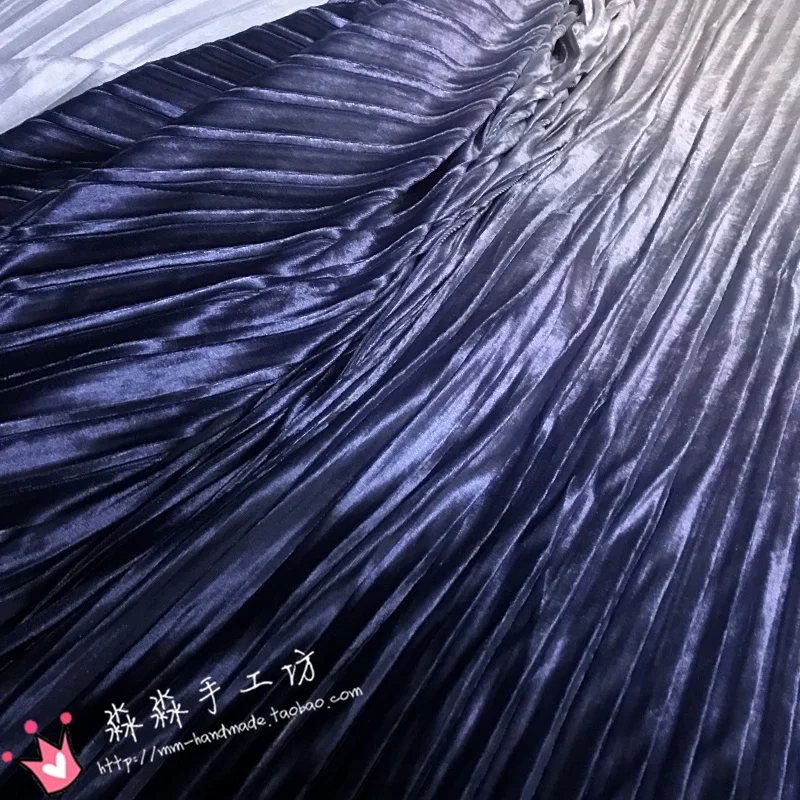 

Tapered Purple, Blue, Light Organ, Pleated Wrinkle, Velvet, Pleated Fabric.