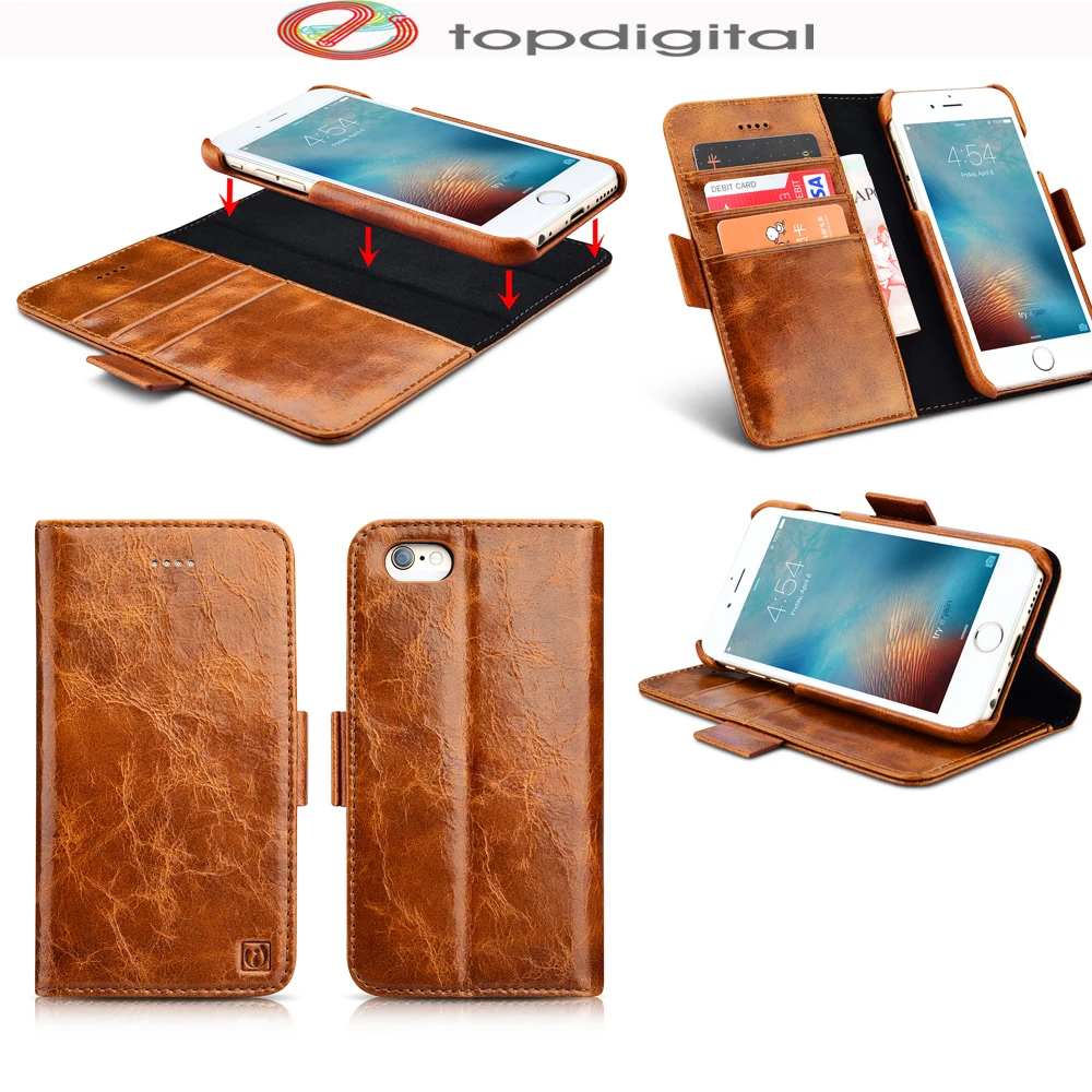 bilder für Icarer Echtes Leder-mappen-kasten für iPhone 6 6 s Plus multifunktions 2 in 1 Flip Magnetischer Standplatz Handy Schutzhülle abdeckungen bilder für Icarer Echtes Leder-mappen-kasten für iPhone 6 6 s Plus multifunktions 2 in 1 Flip Magnetischer Standplatz Handy Schutzhülle abdeckungen