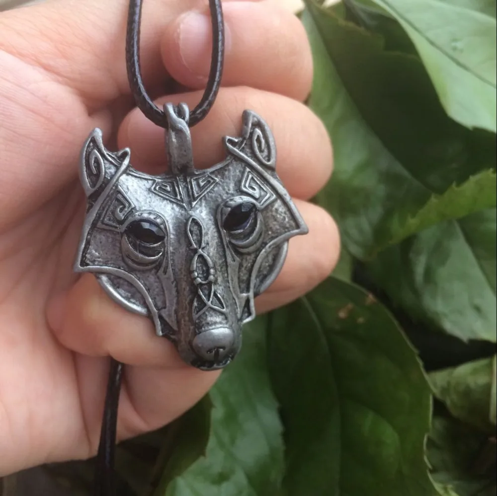 

Norse Vikings Pendant Necklace Norse Wolf Head Necklace Original Animal Jewelry Wolf Head hange necklace