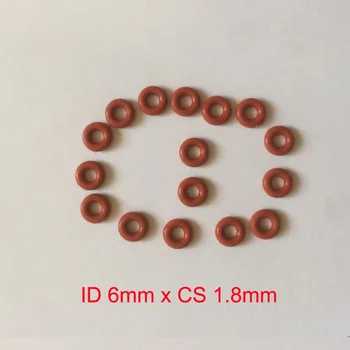 

ID 6mm x CS 1.8mm oring silicone rubber o rings sealings gaskets