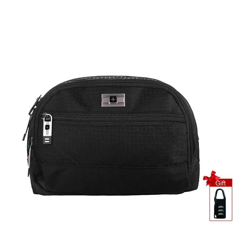 Black Waist Pack Men Small Multi Pocket Waist Bag for Phone High