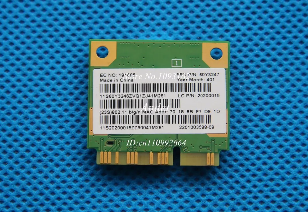 

New Original for Lenovo ThinkPad T420 T420I T520 X220 WLAN Module Wireless Wifi Card 60Y3249 6205ANHMW