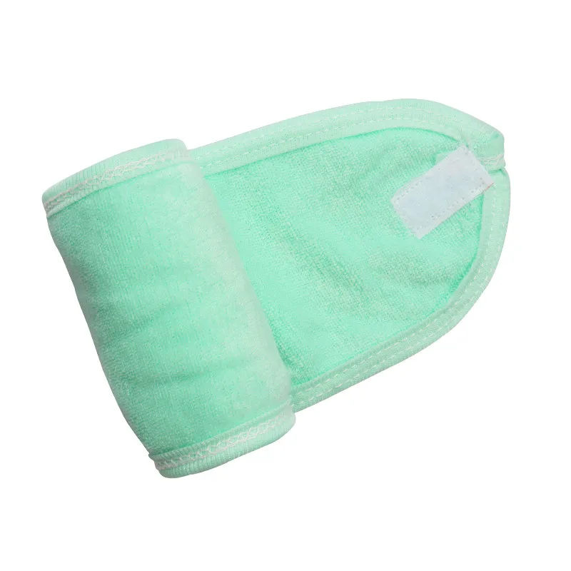 Лента для волос для нанесения макияжа ресницы расширение спа для лица повязка на голову макияж обертывание головы махровая бандана стрейч полотенце с волшебной лентой - Цвет: green